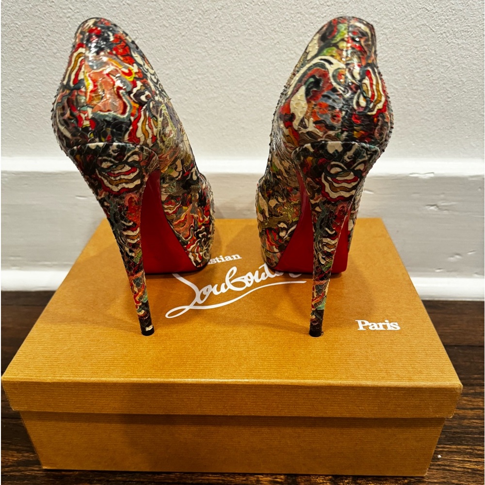Christian Louboutin Multicolor 140 Python Faience… - image 2